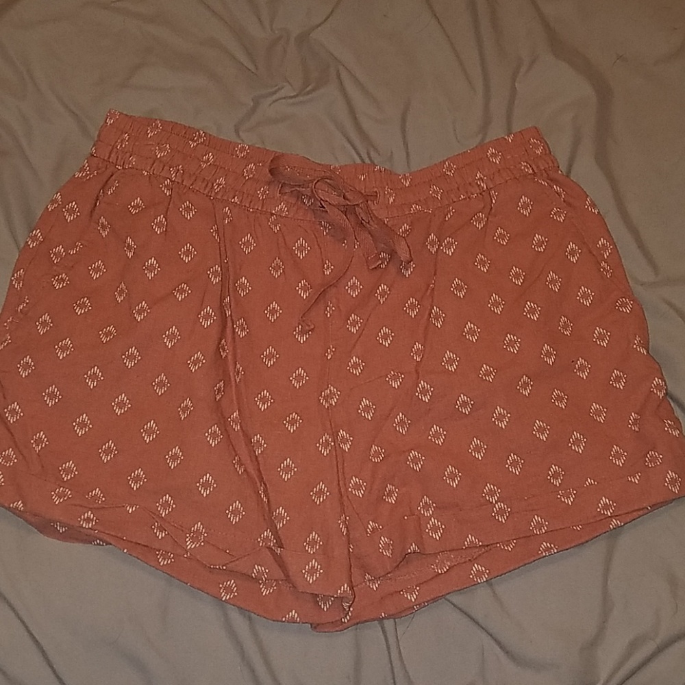 Cuffed cotton shorts